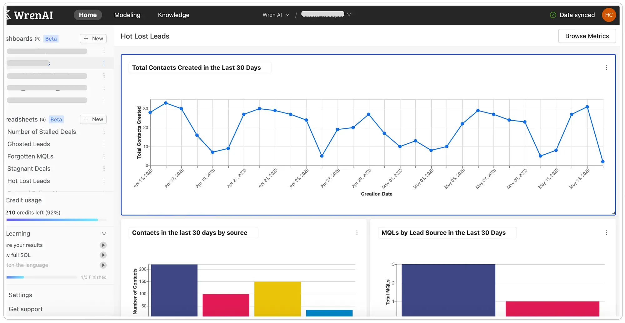 Dashboard & Insights from Wren AI